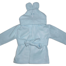 Bambini Fleece Robe With Hoodie Blue